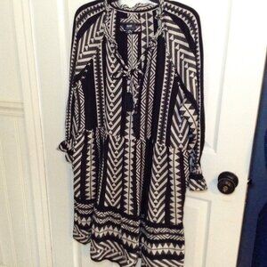 Anthropologie (MAEVE) Dominque "MP" Tribal Tunic Dress; Coachella, Boho, Hippie